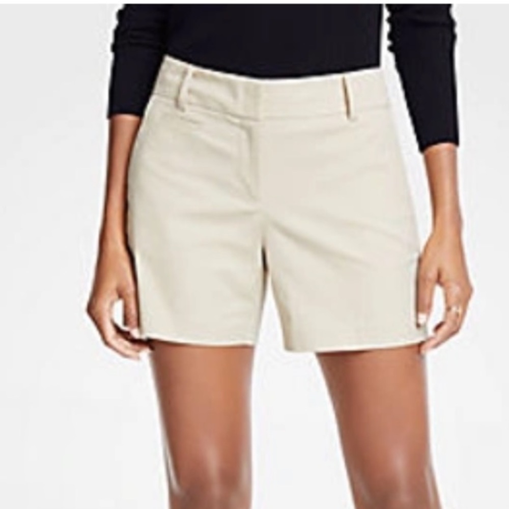 Ann Taylor Metro Shorts in a khaki tan color 12